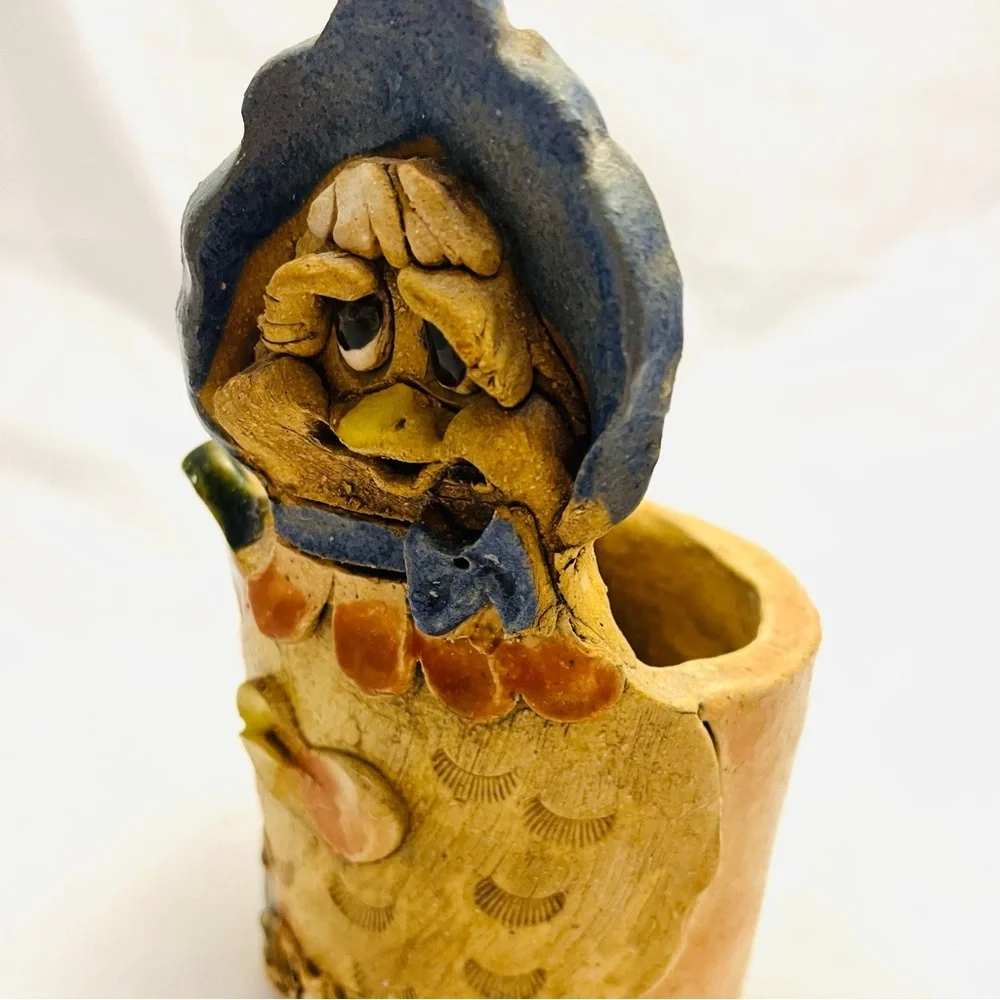 Max Hindt California Pottery, Duck/Chicken Planter, Utensil Holder, VTG EUC